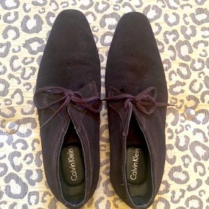 Men’s dark brown ankle boot loafers size 9-1/2 Calvin Klein